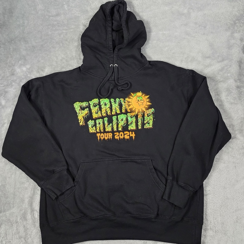 Ferrycalipsis Hoodie Mens XL‎ Black Tour 2024 Graphic Sweatshirt Smart Blanks